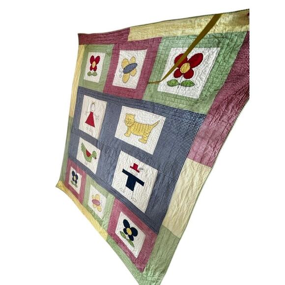 The Country Store HTF patchwork quilt country cottage vintage farmhouse 100x86 - Picture 8 of 16